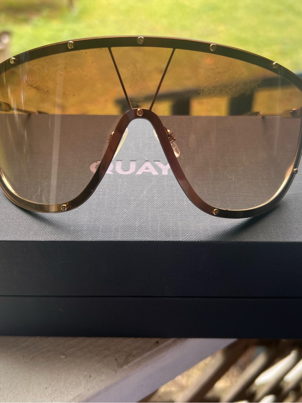 Quay Australia Sunglasses Accessories Set in Black and Yellow